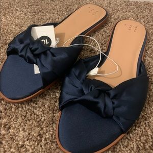 NWT Navy Slides Size 10